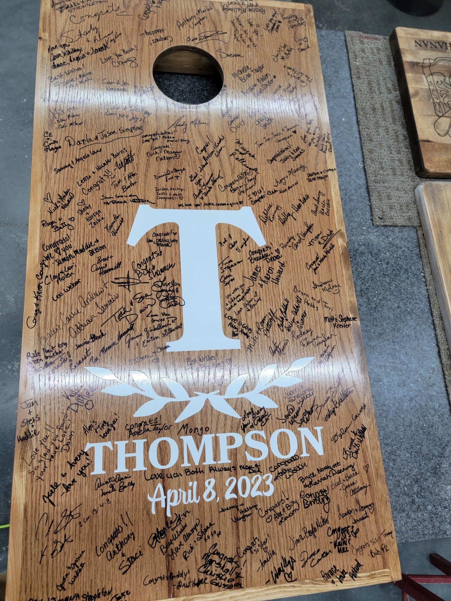 Corn Hole Boards - Thompson Wedding