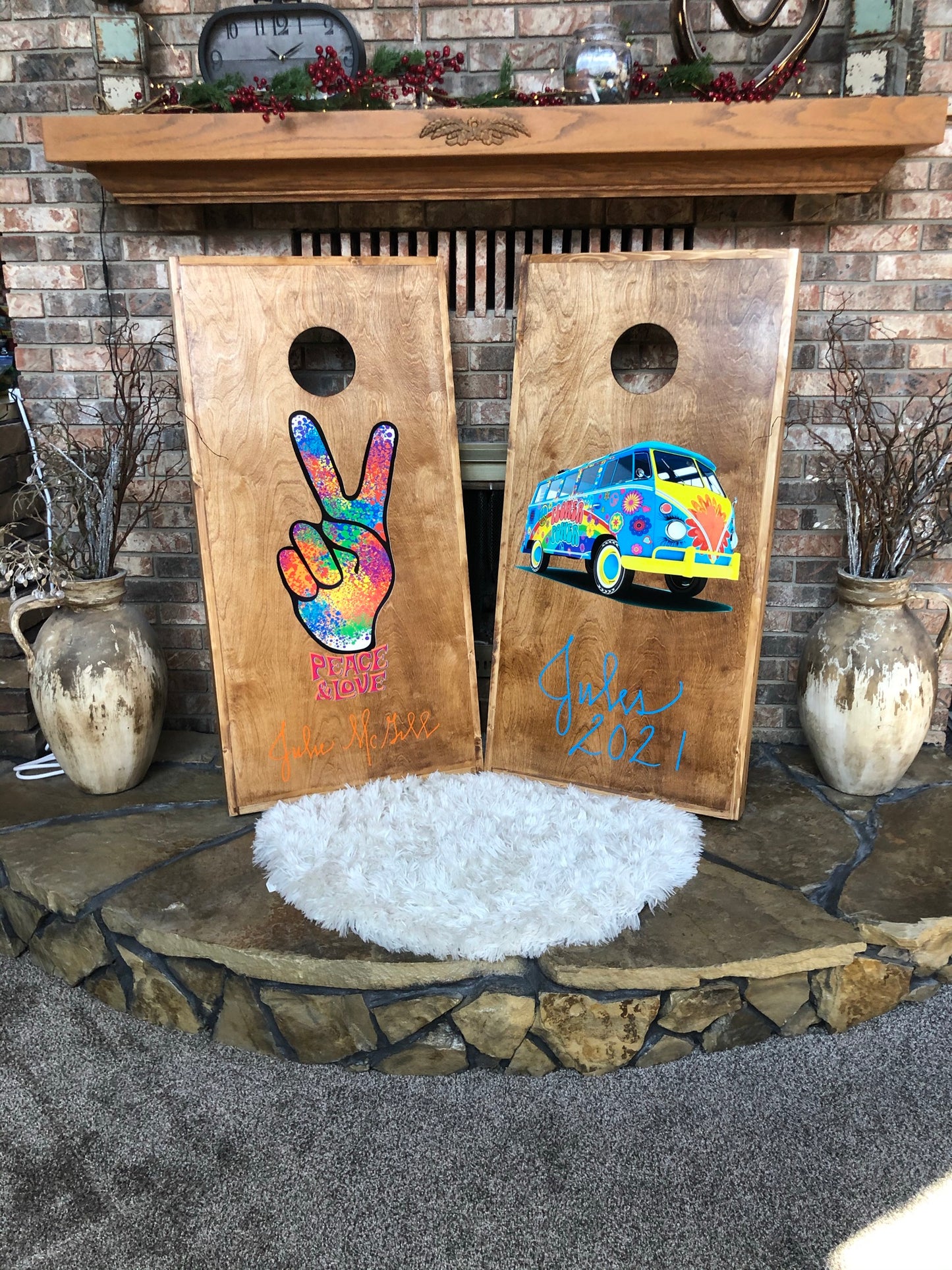Corn Hole Boards - Peace Van