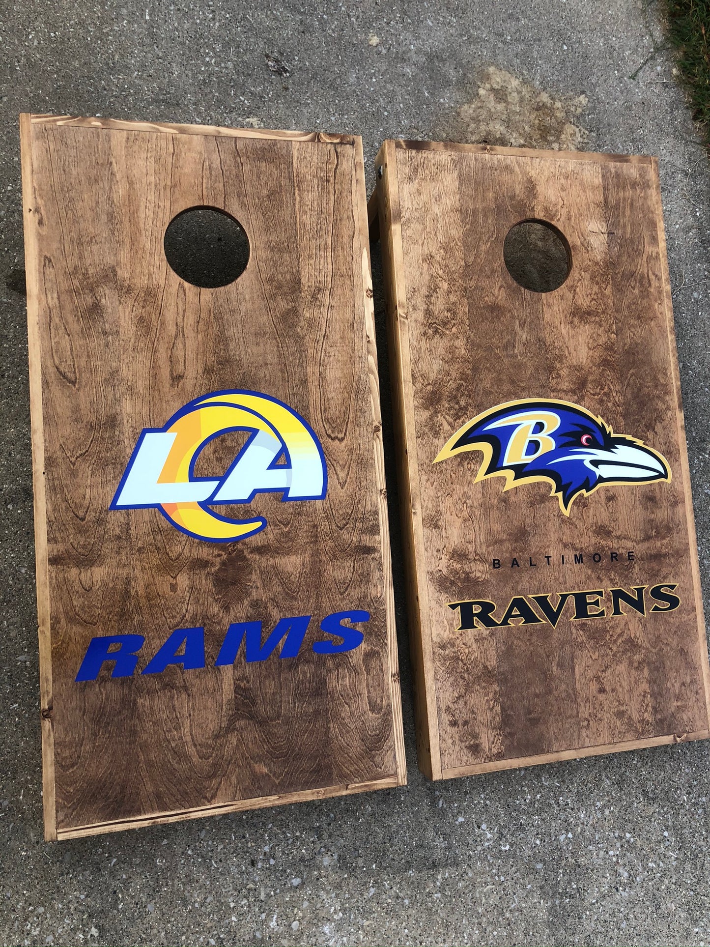 Corn Hole Boards  - Ravens & Rams