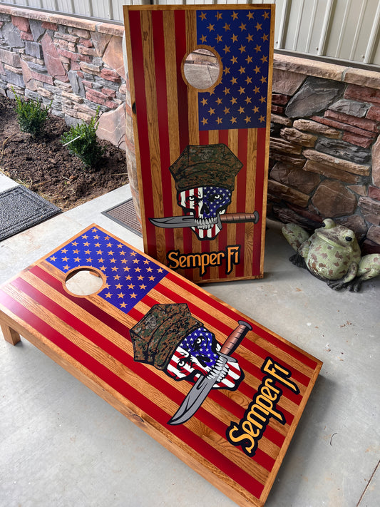 Corn Hole Boards  - Semper Fi