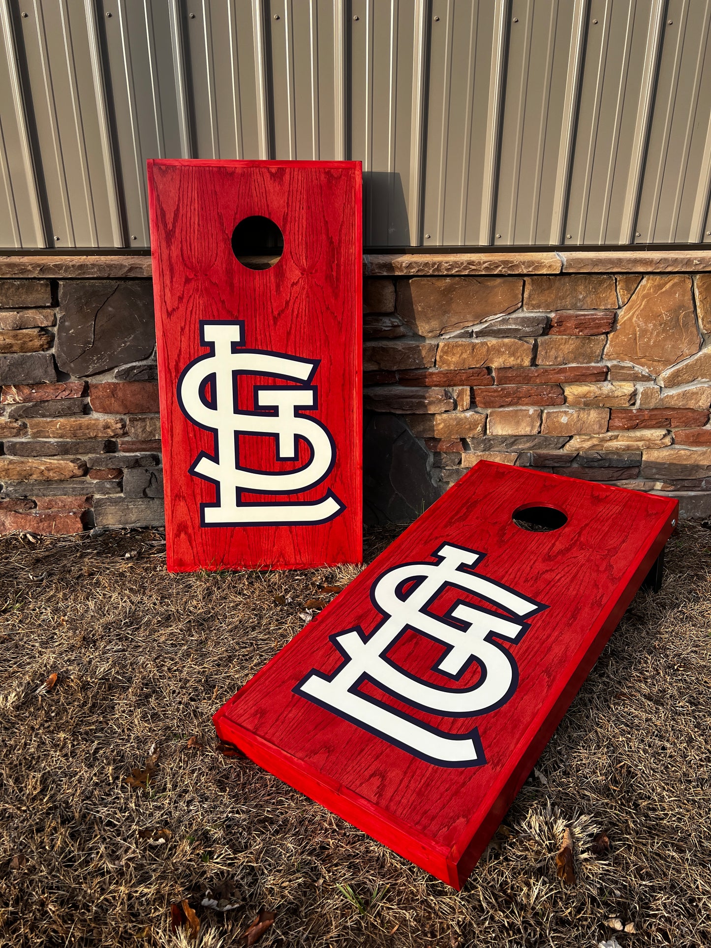Corn Hole Boards  - St Louis Red