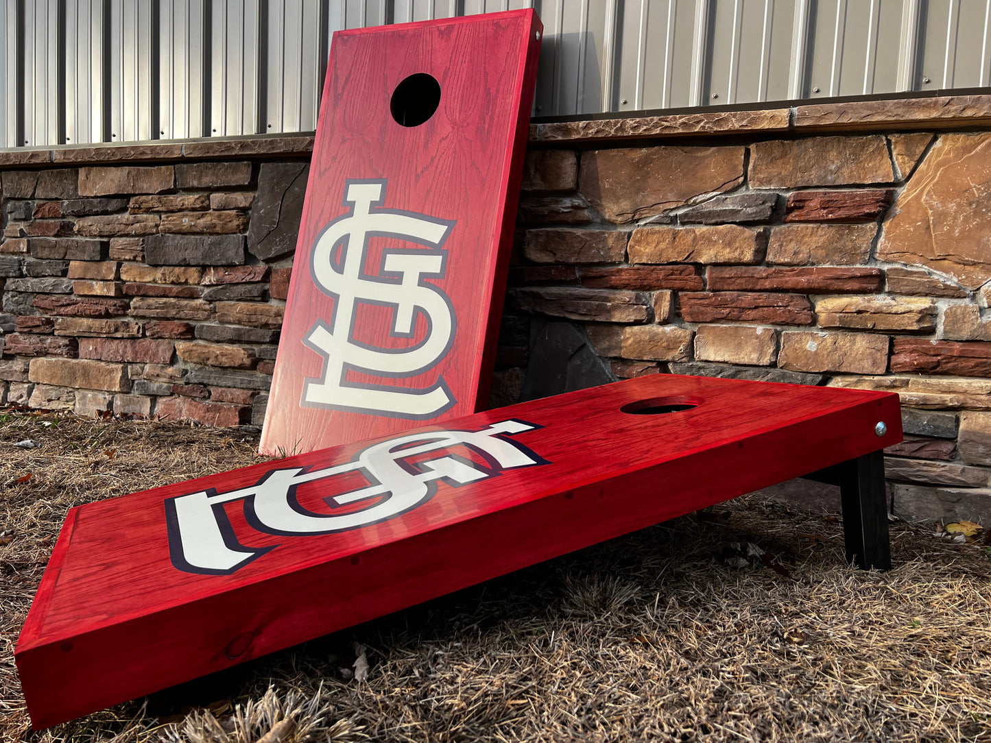 Corn Hole Boards  - St Louis Red
