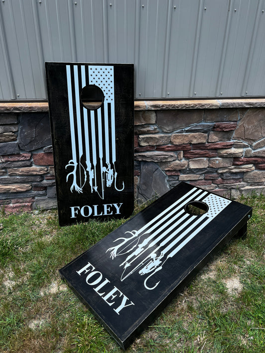 Corn Hole Boards  - Hunter Flag