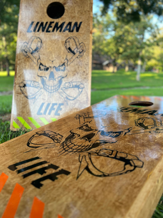 Corn Hole Boards  - Lineman Life