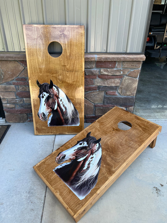 Corn Hole Boards  - Horse